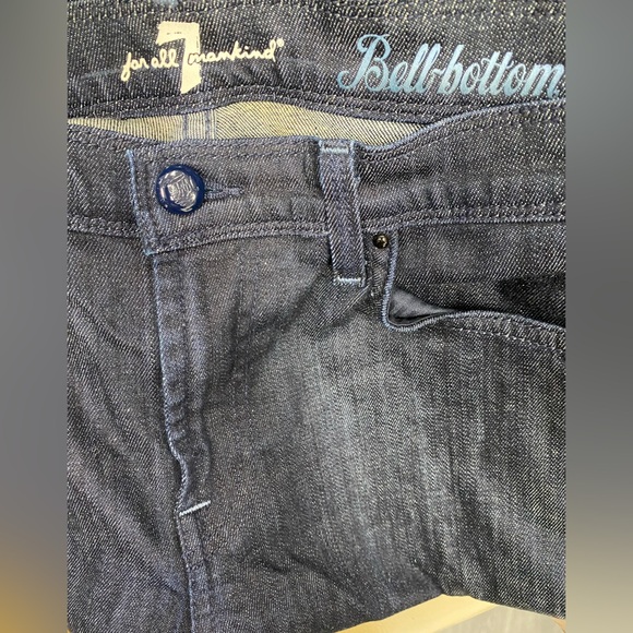 7 For All Mankind Women's Bell Bottom Jeans sz 30 Dark Blue - Picture 7 of 8
